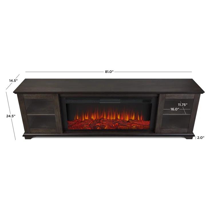 Real Flame Benjamin 81" Landscape TV Stand with Electric Fireplace by Real Flame