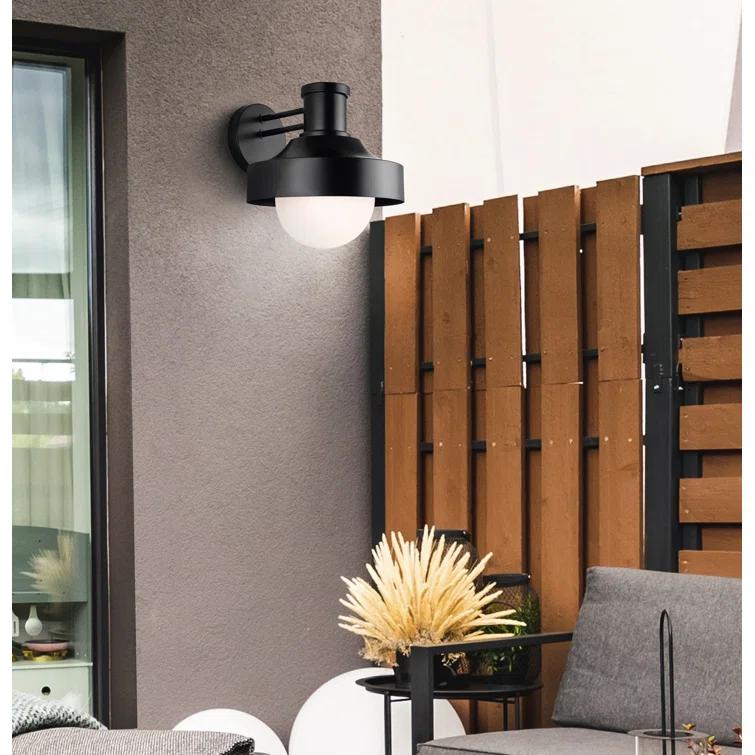 BAYLOR 1 Light Outdoor Lantern, Black Finish