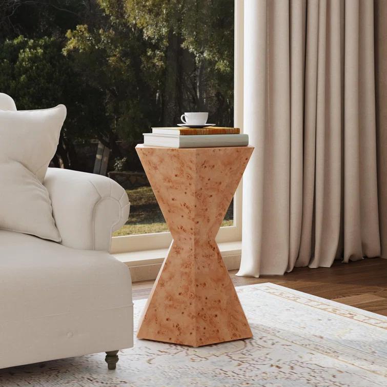 Butler Specialty Company Billie Burl Wood Hexagon Side Table - Traditional Burl