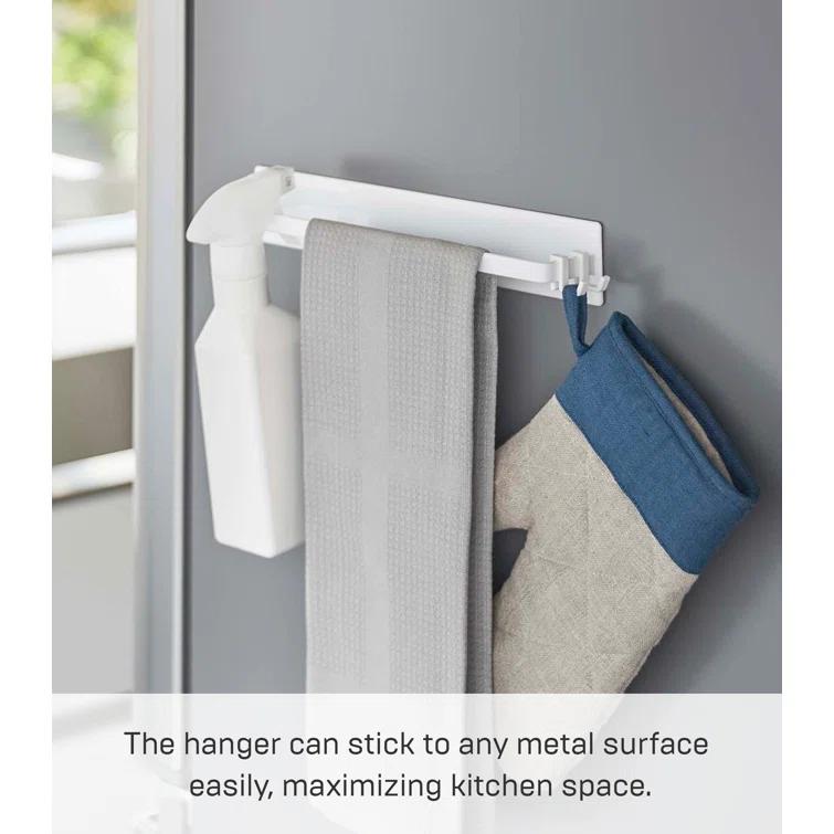 11.02" Magnetic Kitchen Dish Towel Hanger Rack Wall Mounted Towel Bar