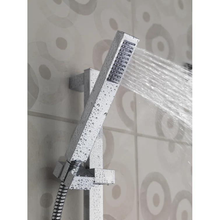 Vero Single Spray Hand Shower with Slide Bar, Handheld Shower Head, Slide Bar Hand Shower 1.75 GPM