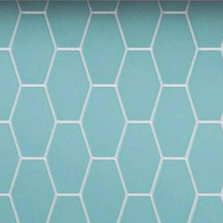 Cruz Bay Studio Long Hex 10.60in.x11 in. Glass Mosaic Tile