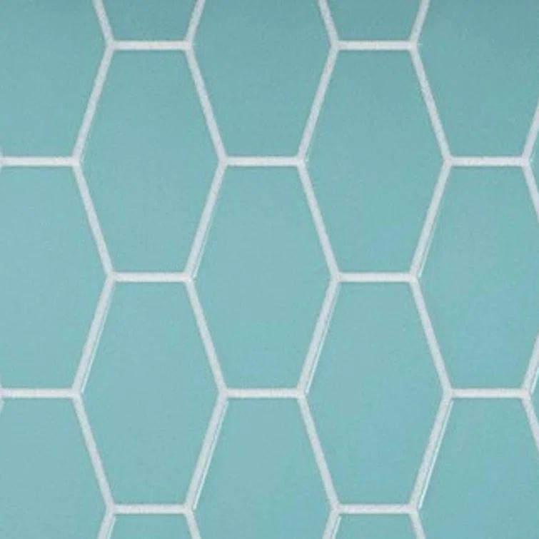 Cruz Bay Studio Long Hex 10.60in.x11 in. Glass Mosaic Tile