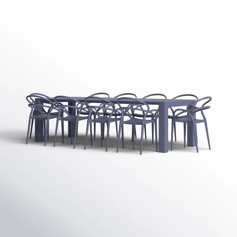 Comet 118'' Rectangular 10 - Person Outdoor Dining Set