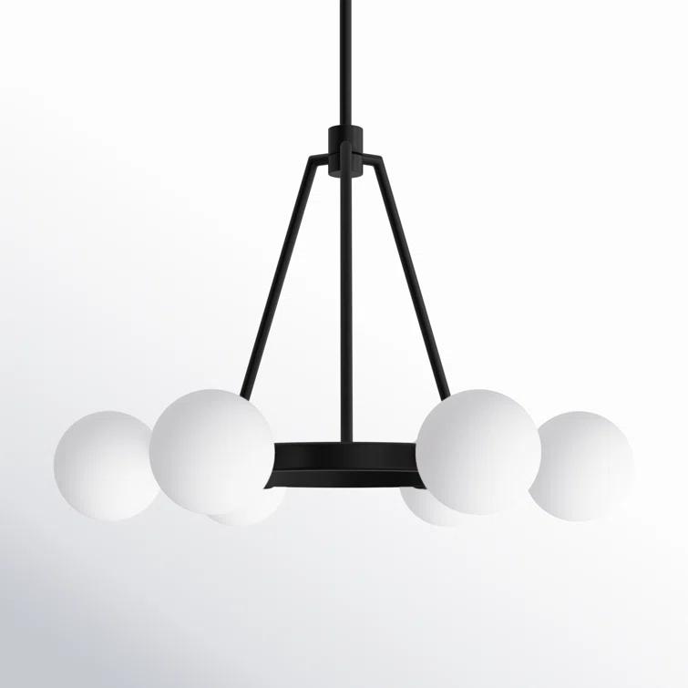 Helen 6 Light Metal Dimmable Chandelier