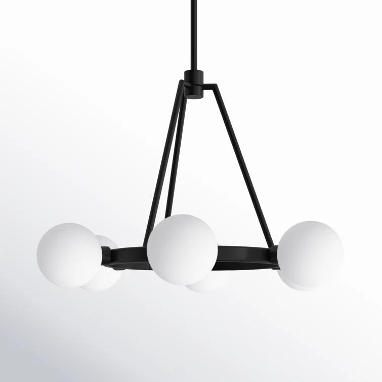 Helen 6 Light Metal Dimmable Chandelier