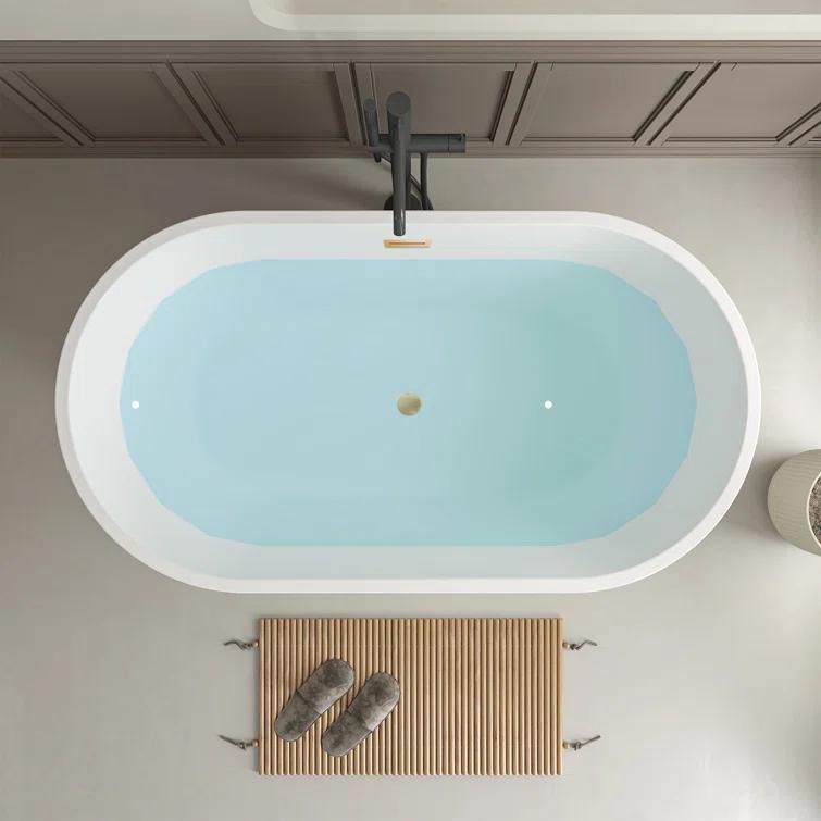 54'' x 29'' Freestanding Soaking Acrylic Bathtub