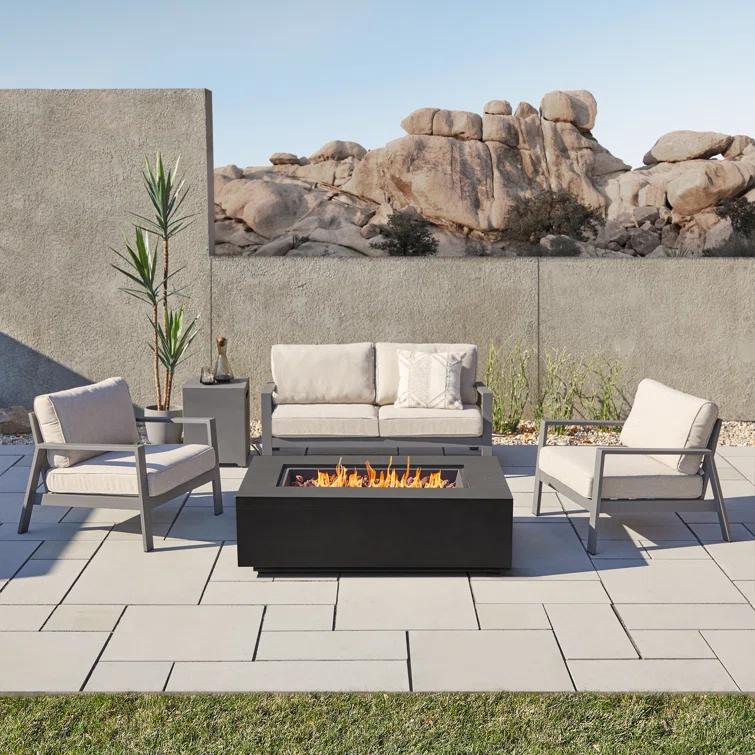 AEGEAN Propane / Natural Gas Outdoor Fire Pit Table