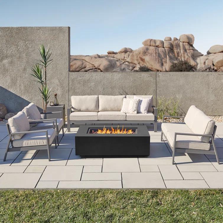 AEGEAN Propane / Natural Gas Outdoor Fire Pit Table