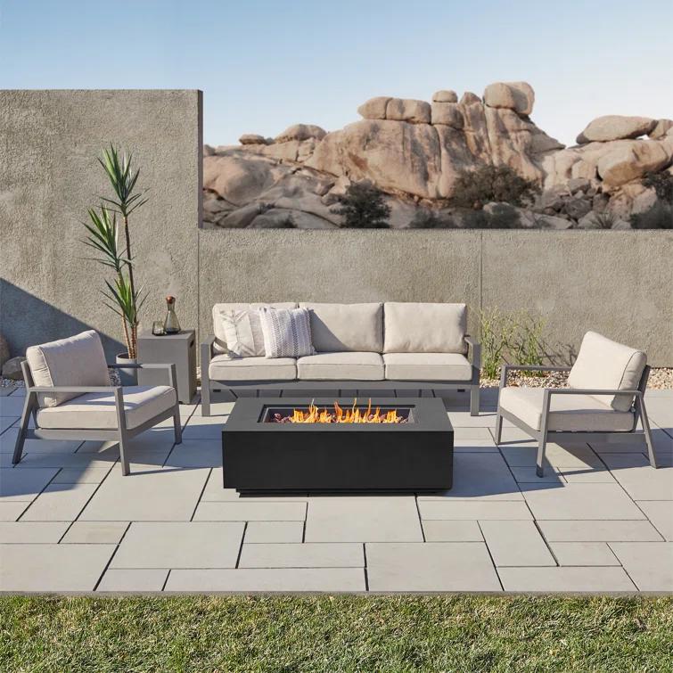 AEGEAN Propane / Natural Gas Outdoor Fire Pit Table