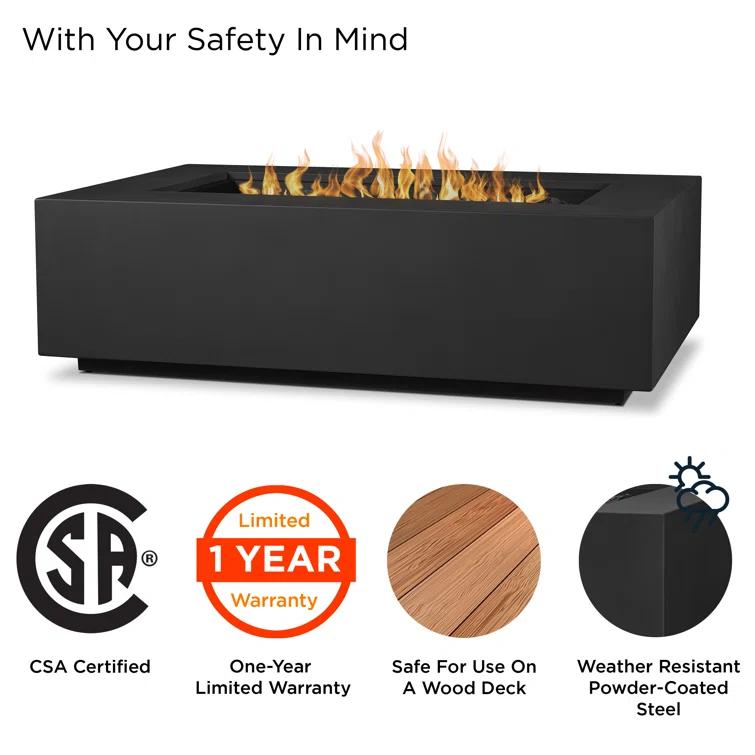 AEGEAN Propane / Natural Gas Outdoor Fire Pit Table