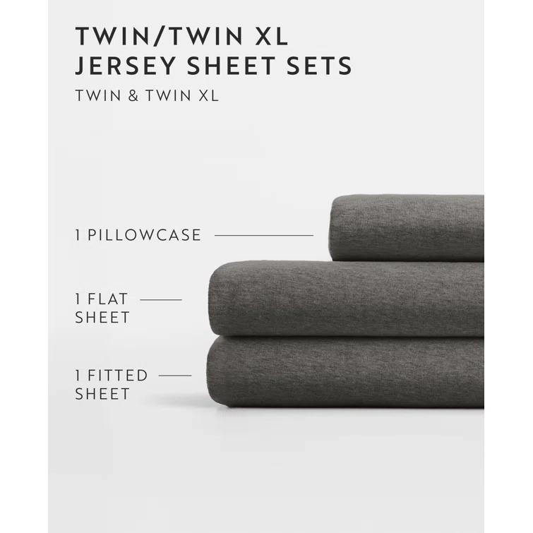 4 Piece 100% Cotton Jersey Knit Sheet Sets