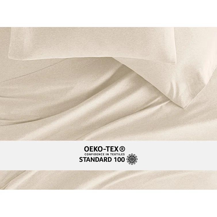 4 Piece 100% Cotton Jersey Knit Sheet Sets