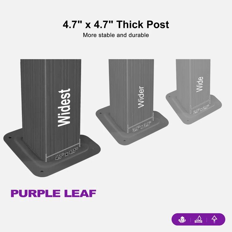 Purple Leaf 13' X 17' Hardtop Gazebo Aluminum Gazebo