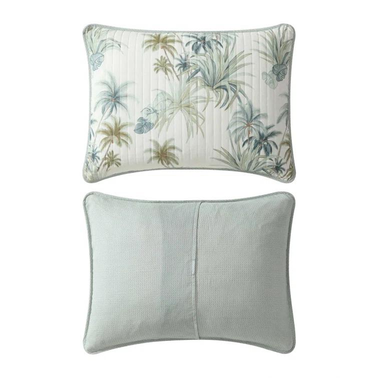 Tommy Bahama Home Tommy Bahama Serenity Palms Cotton Aqua Sham & Reviews | Wayfair
