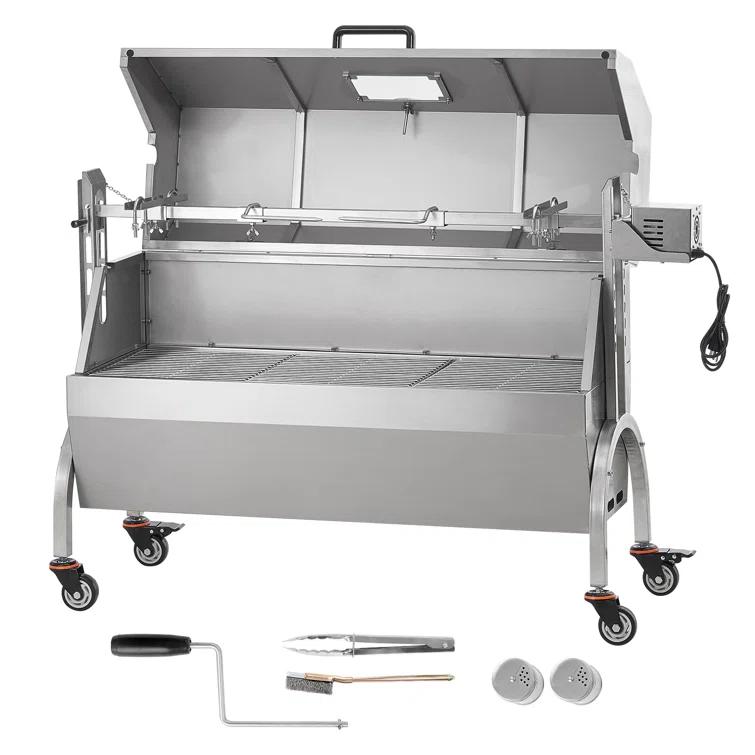 Roaster Spit Rotisserie BBQ Grill Pig Lamb Chicken Roaster 52W 198LBS