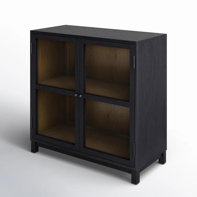 Carly Small Curio Cabinet - Black