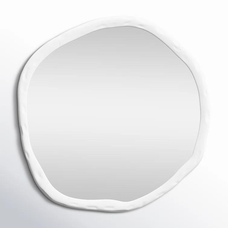 Rogelio Round Mirror - White / Small