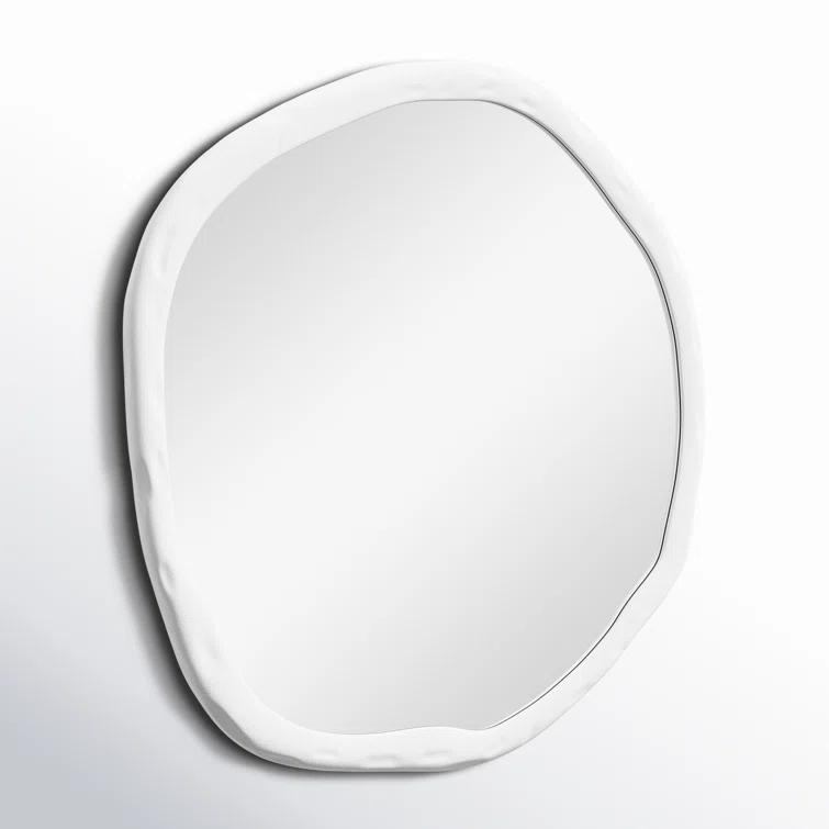 Rogelio Round Mirror - White / Small