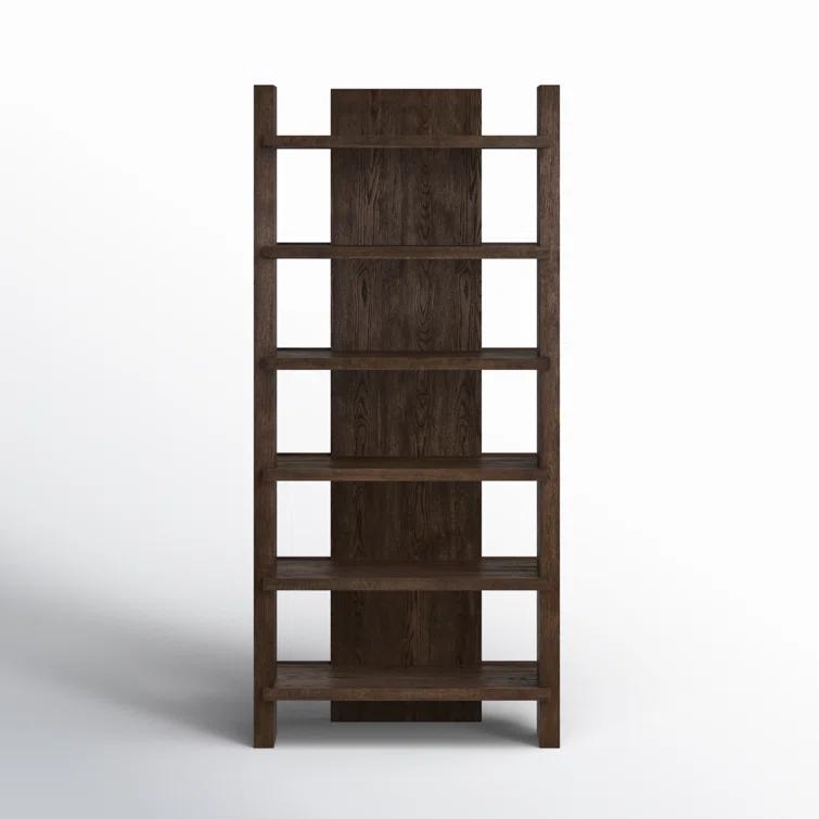 Doku Dark Brown Oak Wood 91" Bookcase