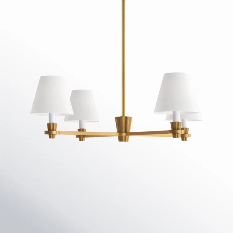 Paisley Empire Burnished Brass 28" Candle Chandelier