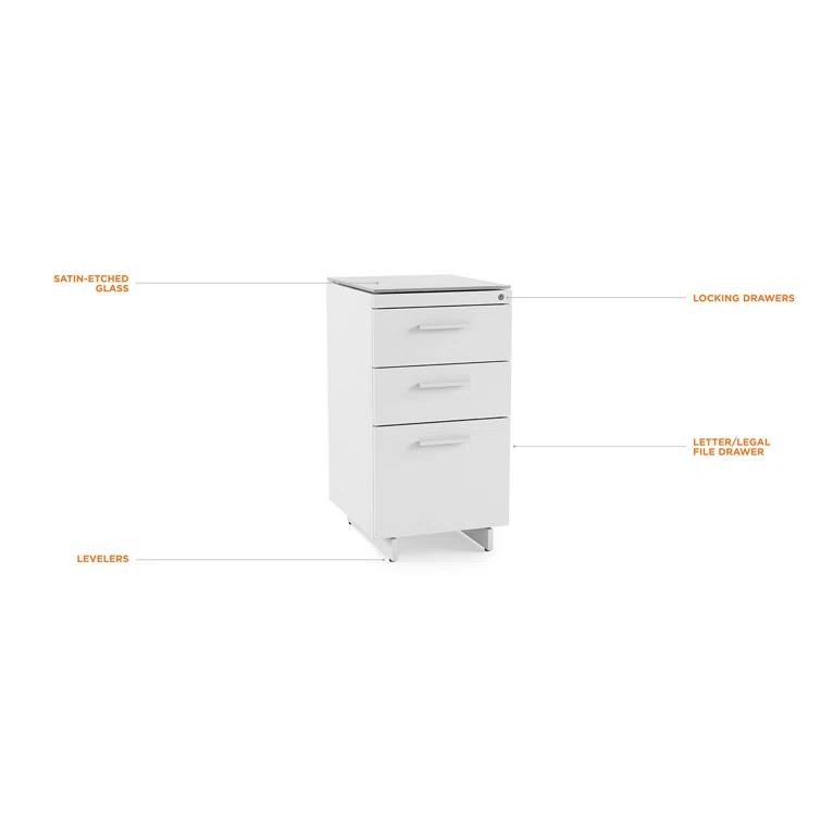 BDI Centro 15.5'' Wide 3 -Drawer File Cabinet