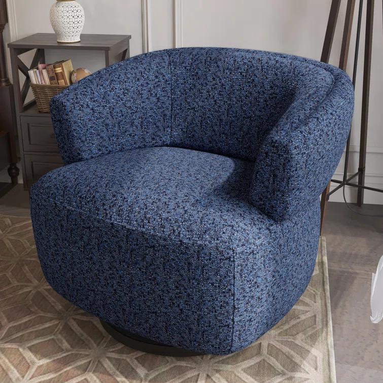 Carnley Fully Assembled Upholstered Swivel Barrel Chair