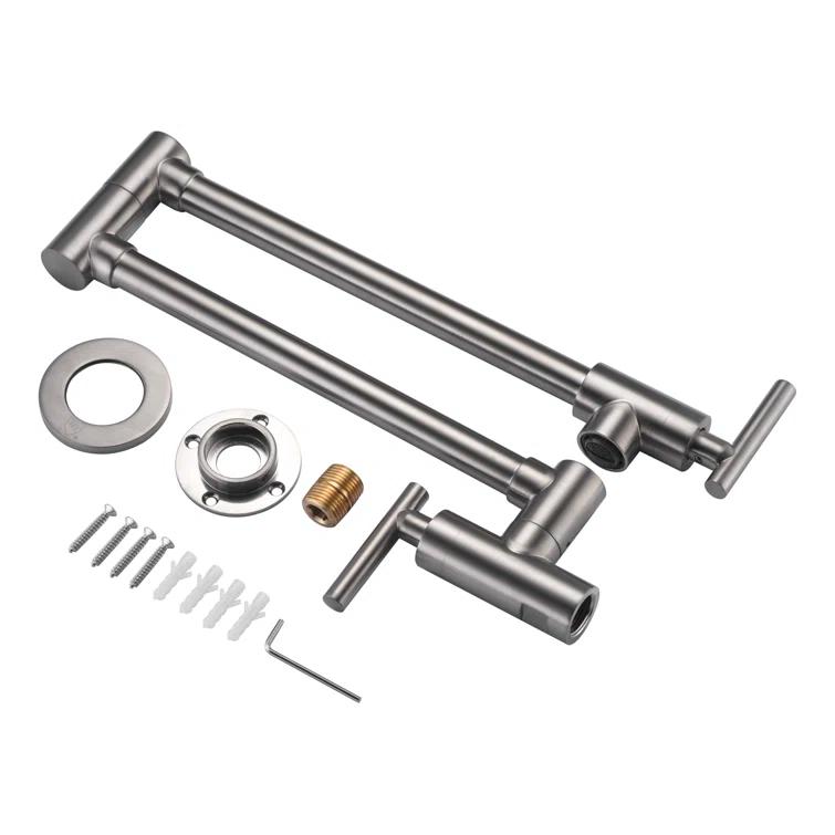 ANZZI ANZZI Braccia Series 24" Wall Mounted Pot Filler With Accessories KF-AZ258BN