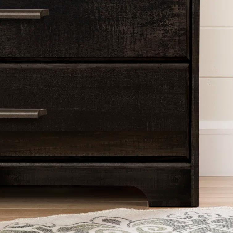 South Shore Versa 5 Drawer Chest Rubbed Black: Traditional Style, Metal Handles, Laminate Surface, Anti-Tip Hardware