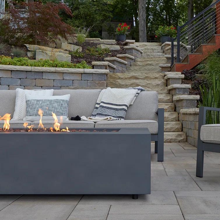AEGEAN Propane / Natural Gas Outdoor Fire Pit Table