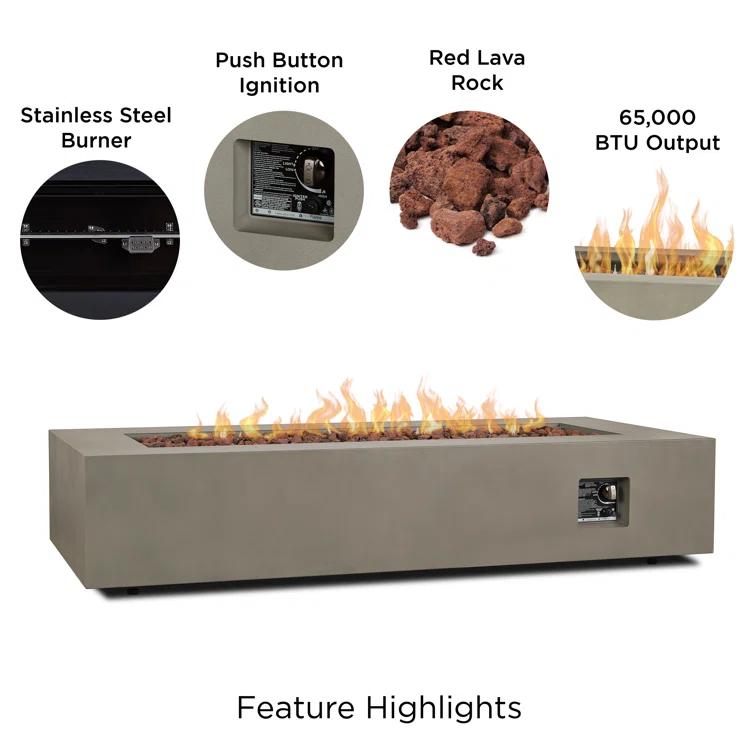 Real Flame AEGEAN Propane / Natural Gas Outdoor Fire Pit Table