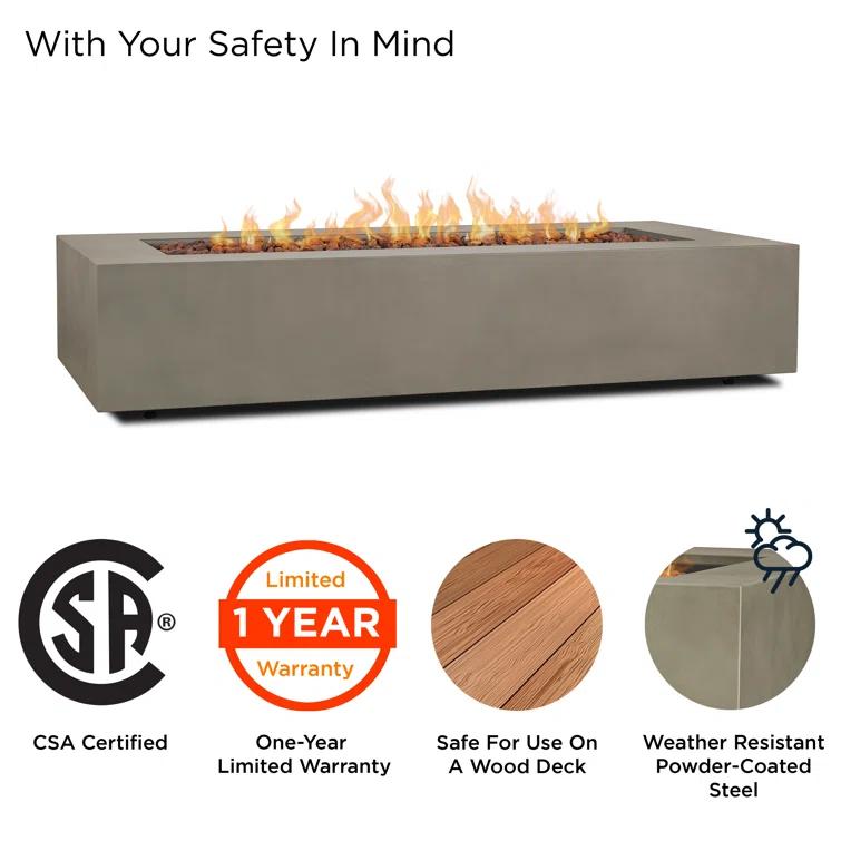 Real Flame AEGEAN Propane / Natural Gas Outdoor Fire Pit Table