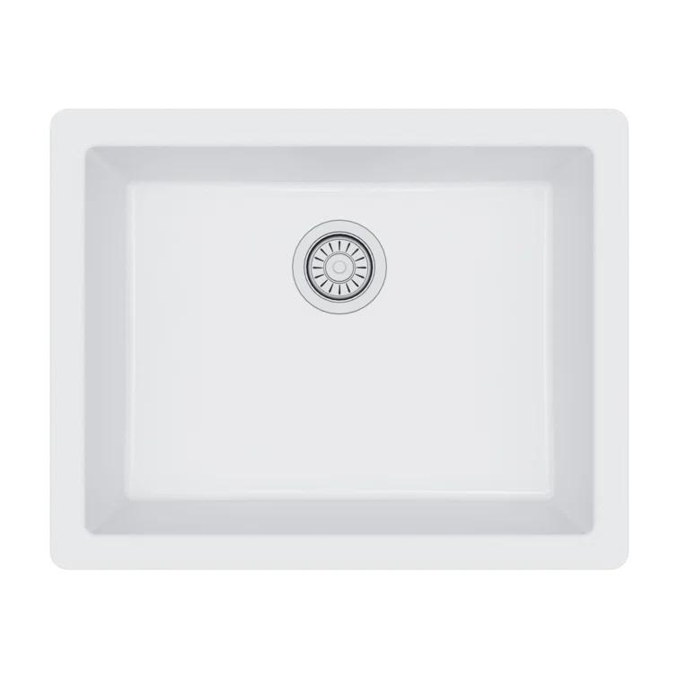 Karran Quartz 24-3/8'' X 19-1/8'' Single Bowl Undermount Kitchen Sink