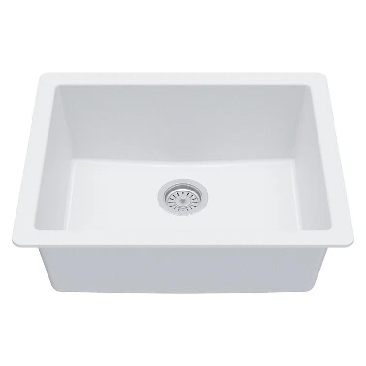 Karran Quartz 24-3/8'' X 19-1/8'' Single Bowl Undermount Kitchen Sink