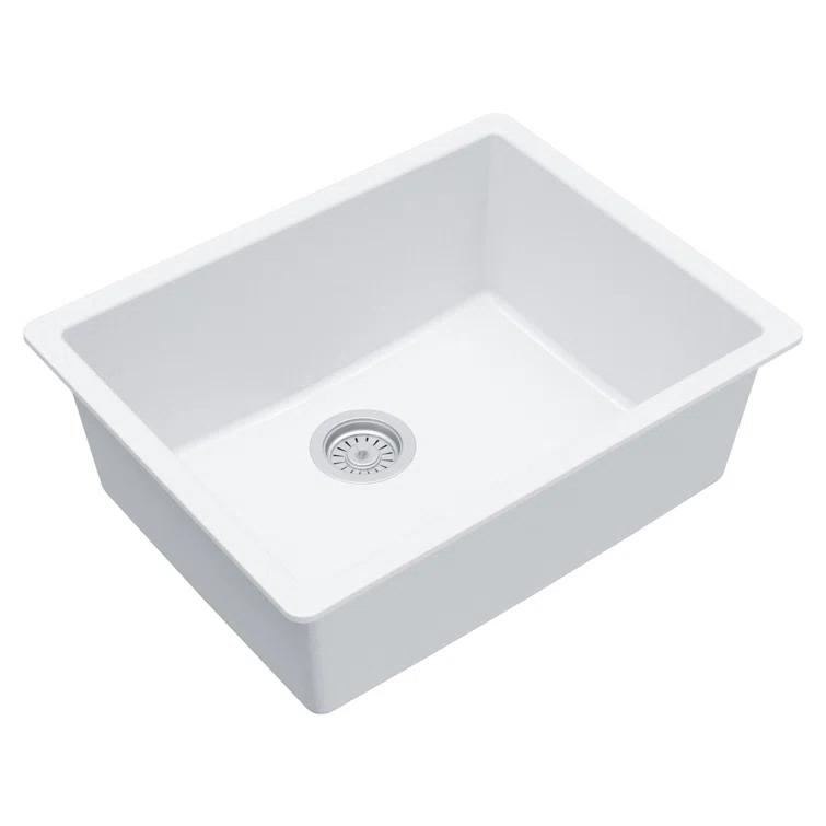 Karran Quartz 24-3/8'' X 19-1/8'' Single Bowl Undermount Kitchen Sink