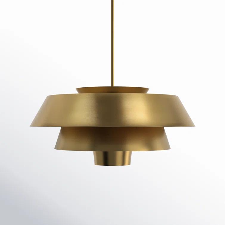 Brisbin Burnished Brass 24" Mid-Century Modern Pendant Light