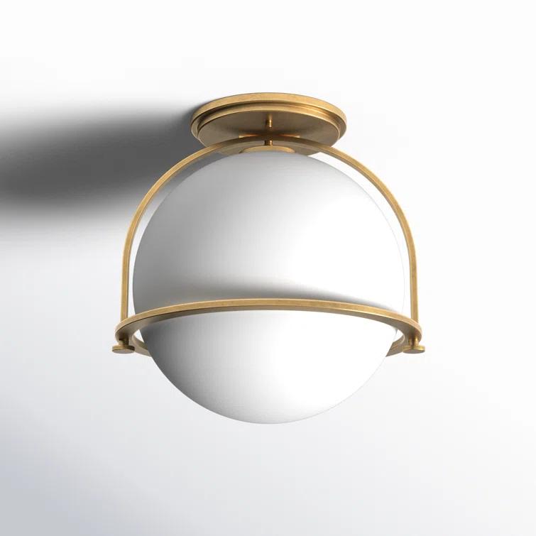 McCormick Hand Blown Glass Semi Flush Mount