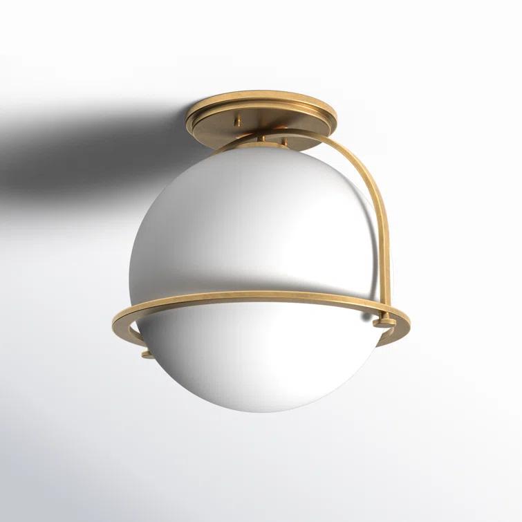 McCormick Hand Blown Glass Semi Flush Mount