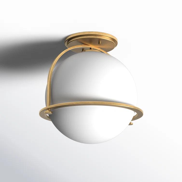 McCormick Hand Blown Glass Semi Flush Mount