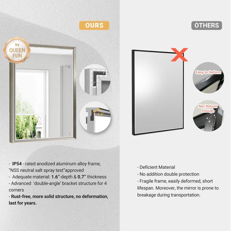 Lohoski Decorative Wall Mirror Beveled Design, Bathroom Vanity Mirror Accent Mirror Finish