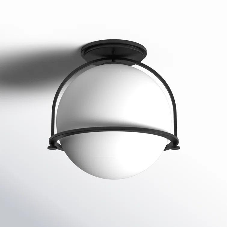 McCormick Hand Blown Glass Semi Flush Mount