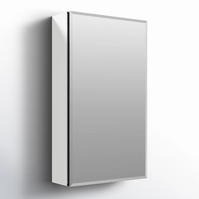 CLC Recessed or Surface Mount Frameless Aluminum Medicine Cabinet Adjustable Shelves