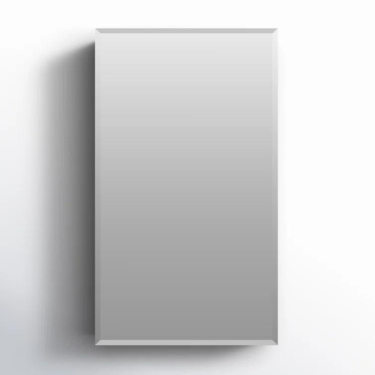 CLC Recessed or Surface Mount Frameless Aluminum Medicine Cabinet Adjustable Shelves