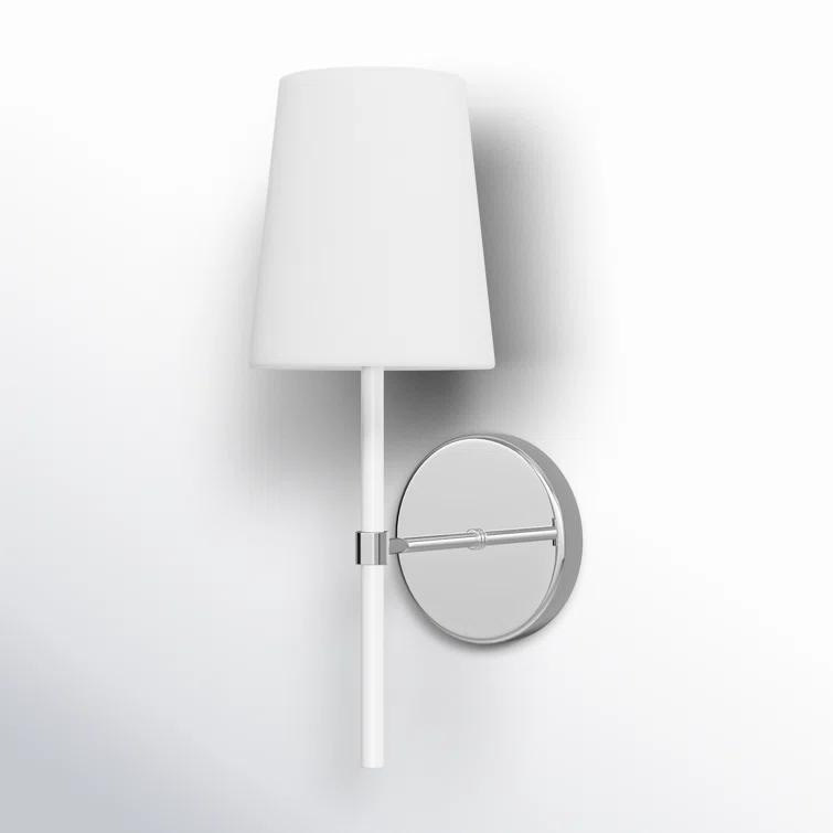 Monroe Polished Nickel Cone-Shaped Dimmable Wall Sconce