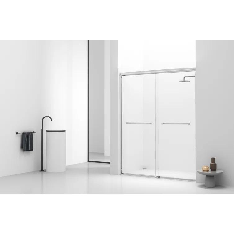 Semi-frameless shower door 60 x 72 in Polished Chrome