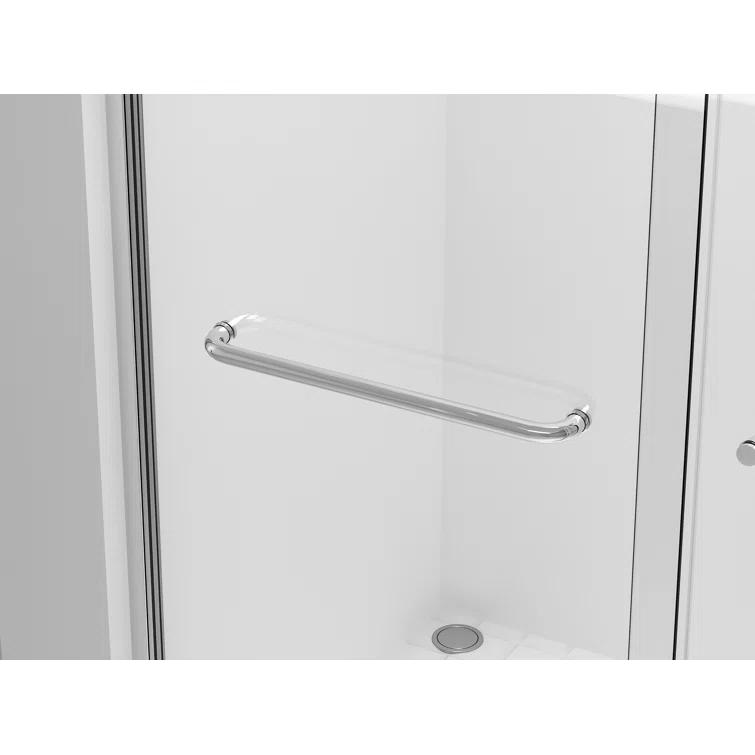 Semi-frameless shower door 60 x 72 in Polished Chrome