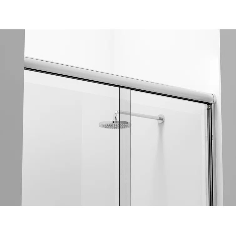 Semi-frameless shower door 60 x 72 in Polished Chrome