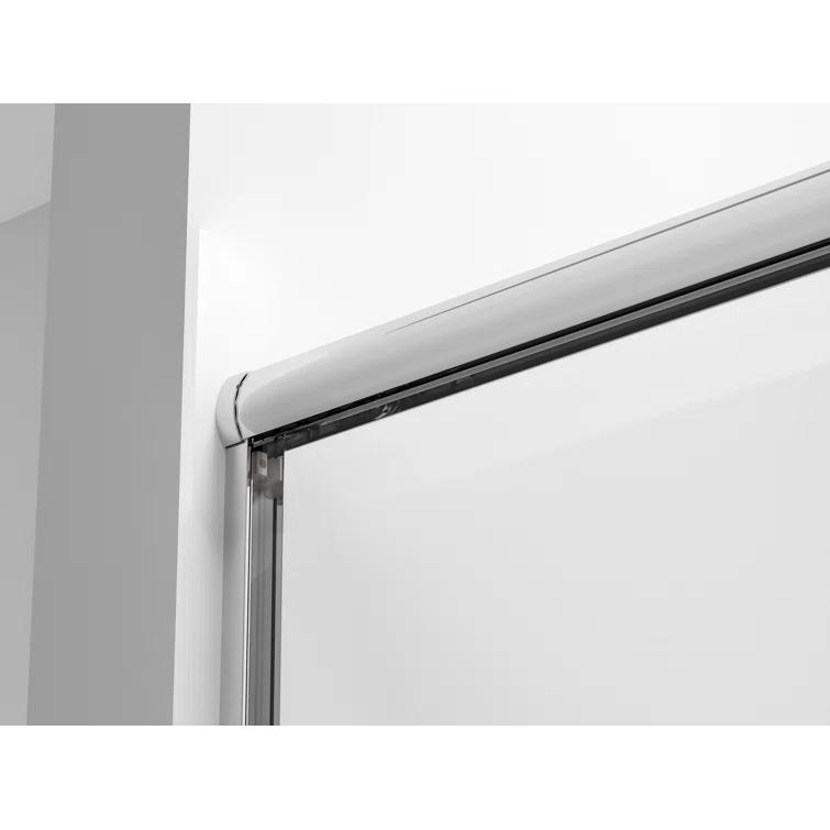 Semi-frameless shower door 60 x 72 in Polished Chrome