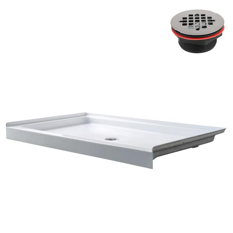 Streamline Bath Streamline 60 in. x 32 in. Alcove Acrylic Shower Base With Center Drain, Drain Included GB-516-68