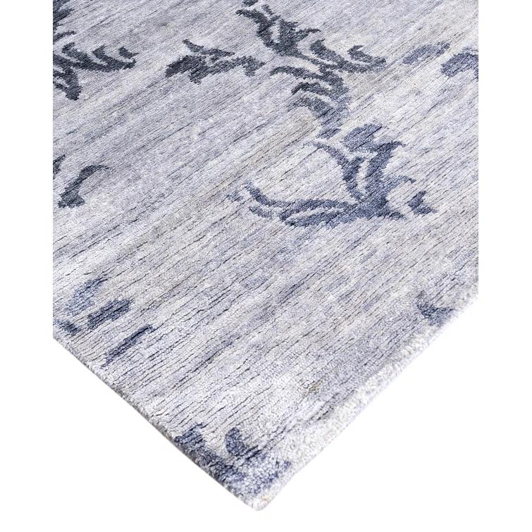 Solo Rugs One-of-a-Kind Rectangle 9' X 11'9" New Age Silk Area Rug Gray